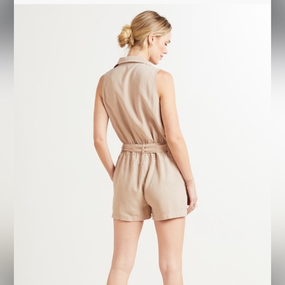 Anthropologie Cloth & Stone utility romper sleeveless - Picture 5 of 11